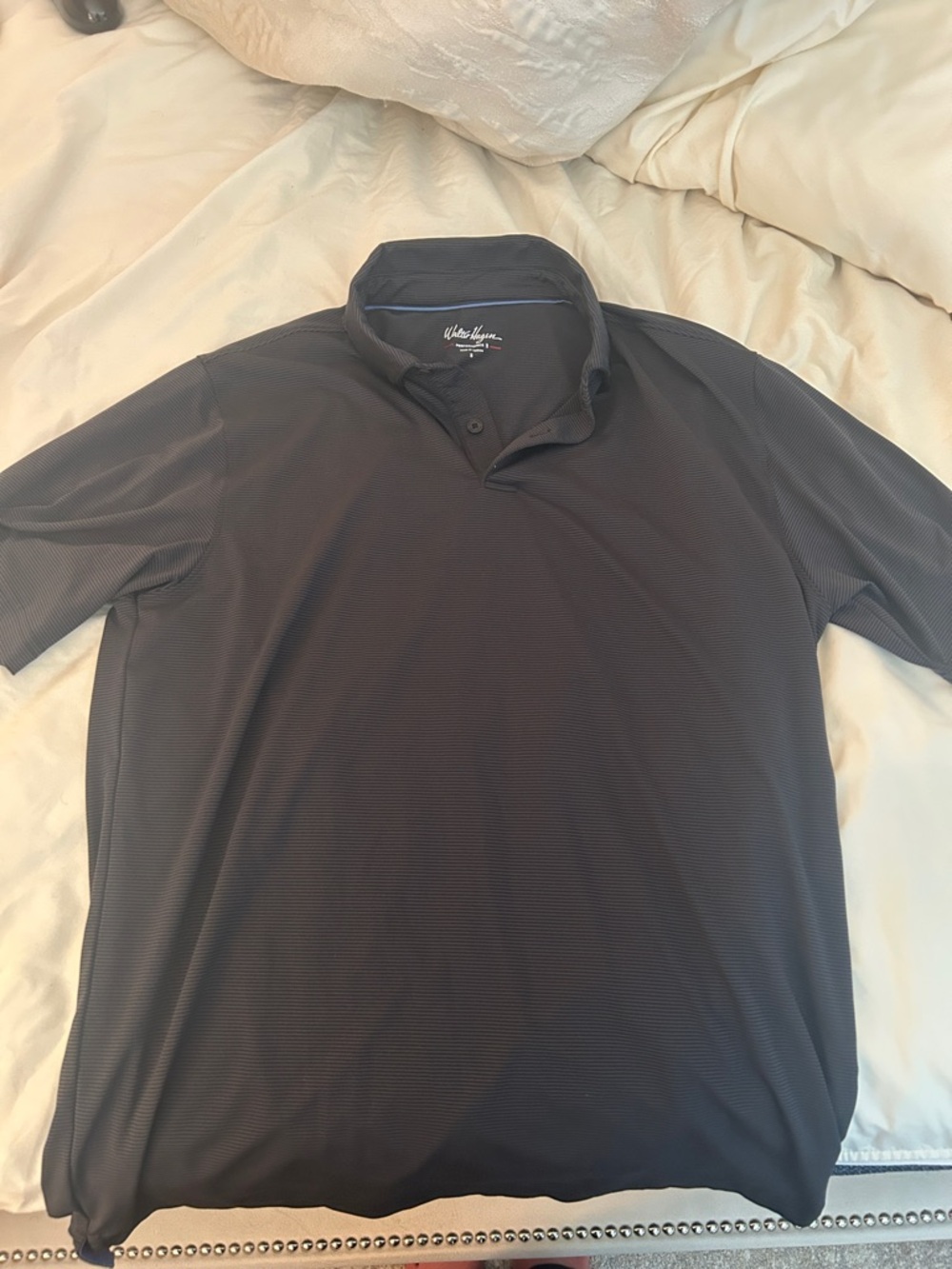 Walter Hagen Men's Charcoal Stripe Performance Polo